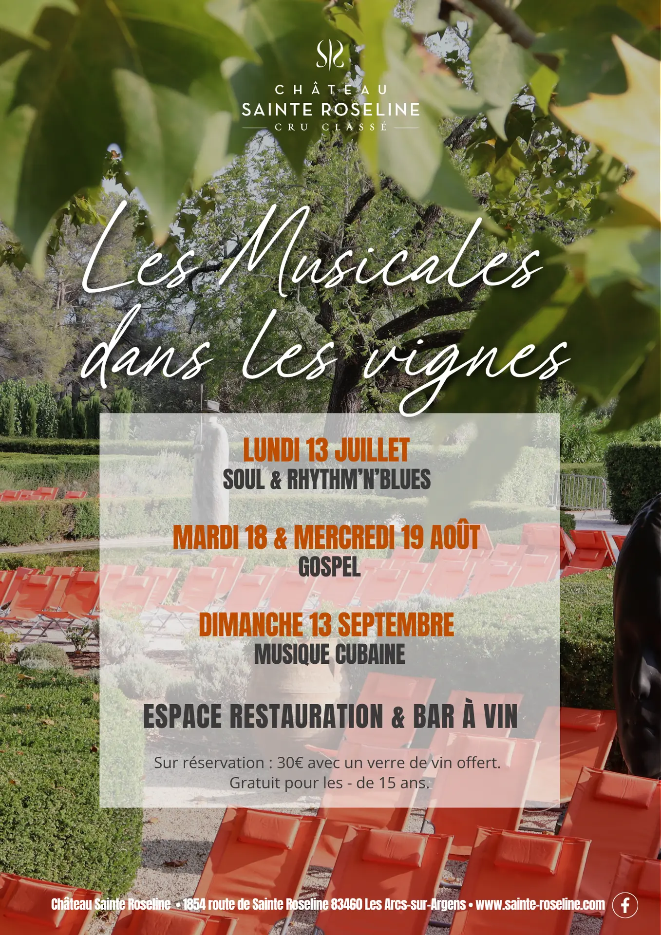 Les Musicales dans les Vignes - Château Sainte Roseline - La Ferveur du Gospel au Masculin