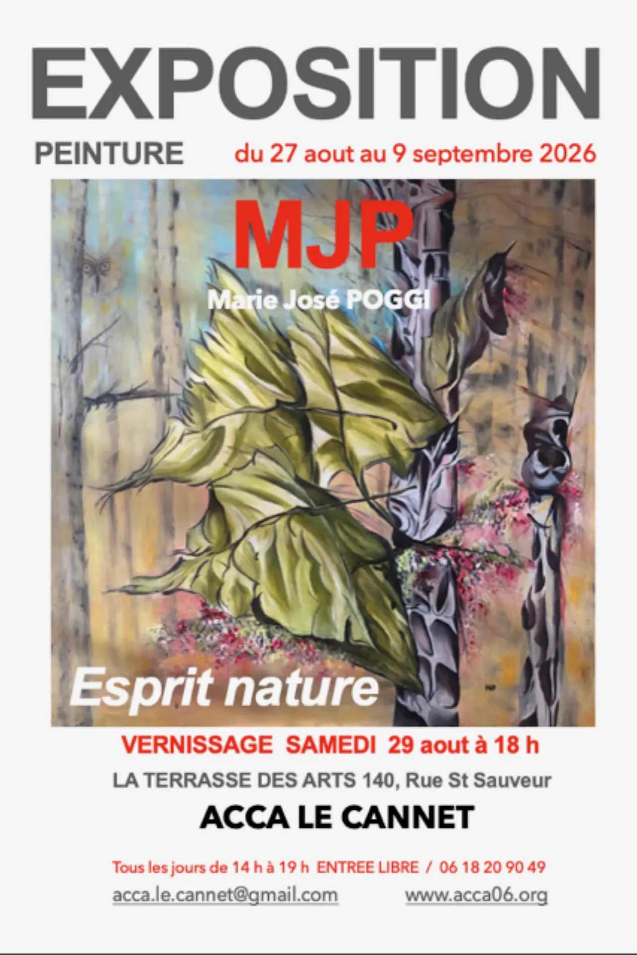 "Esprit nature" exposition de Marie José Poggi - ACCA