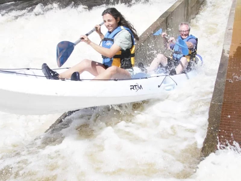 Descente de rivière en canoë-kayak