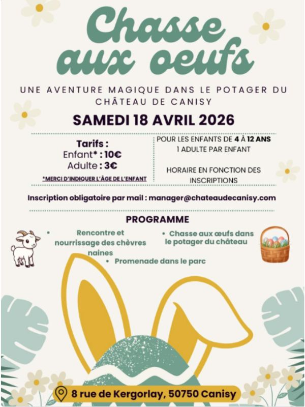 Chasse aux oeufs au château de Canisy