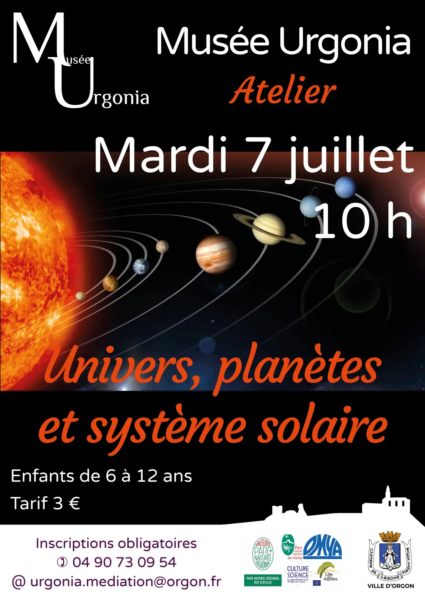 Atelier "Univers, planètes et système solaire"