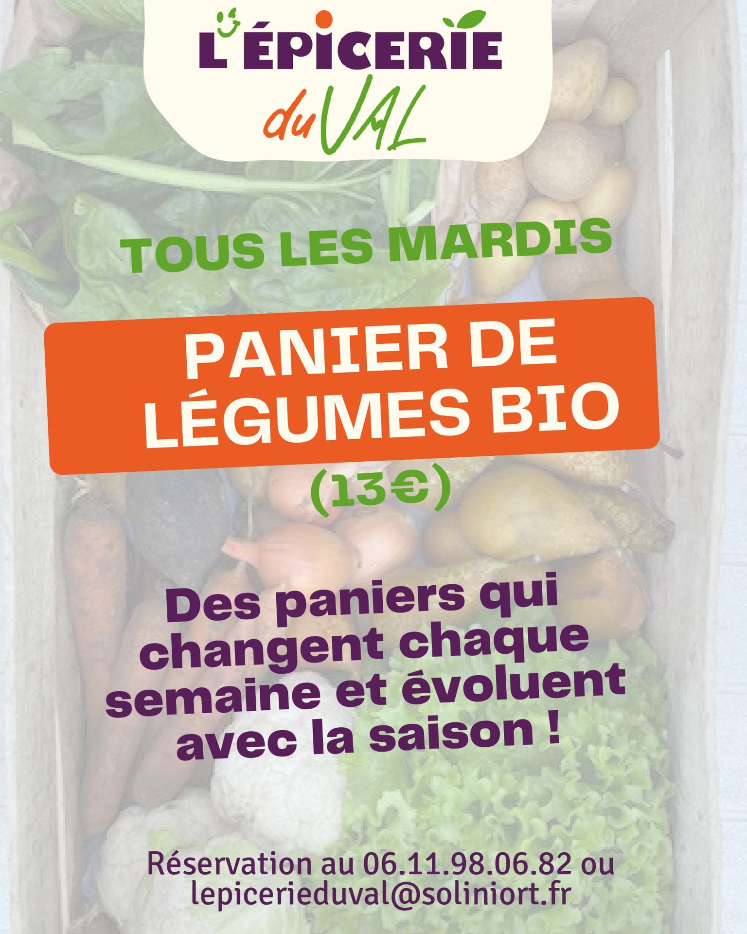Epicerie du Val : Paniers de légumes bio