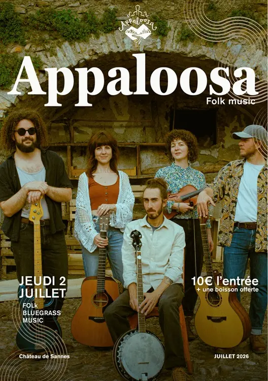 Appaloosa en concert au Château de Sannes