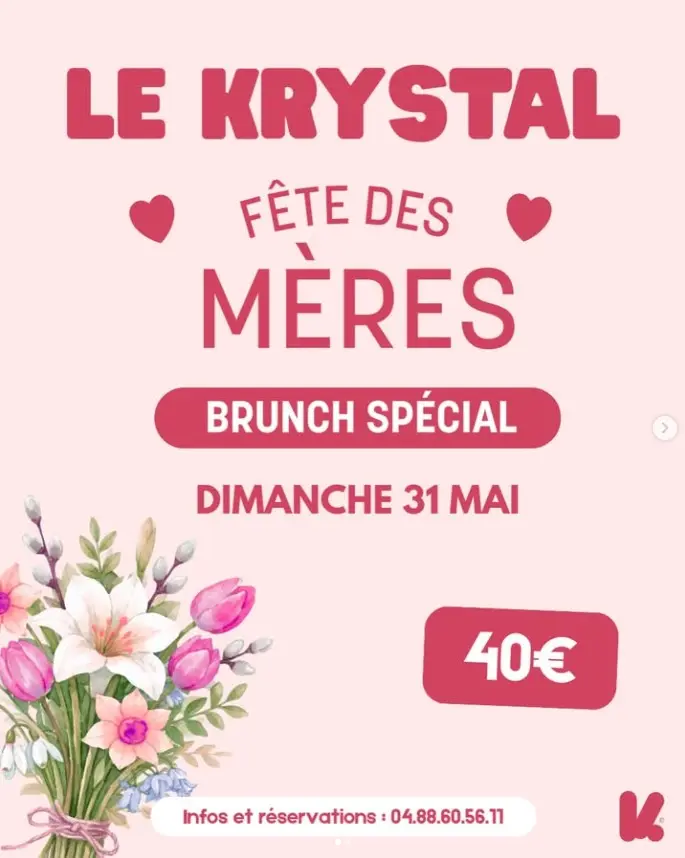 Brunch Spécial Fête des Mères - Le Krystal
