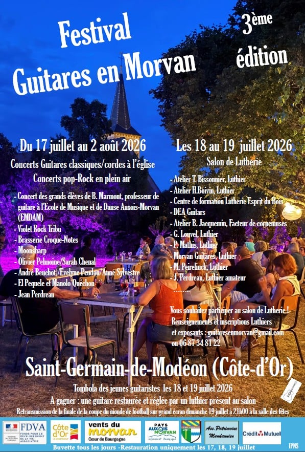 Festival Guitares en Morvan - Concerts pop-rock et classiques - Salon de lutherie