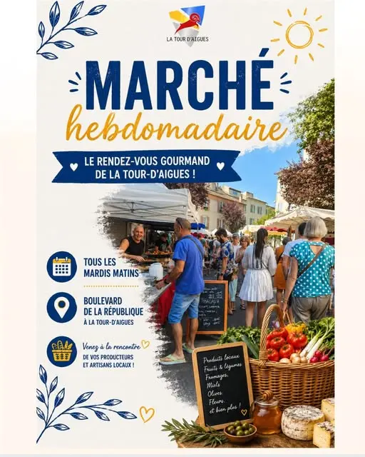 Marché de La Tour d'Aigues