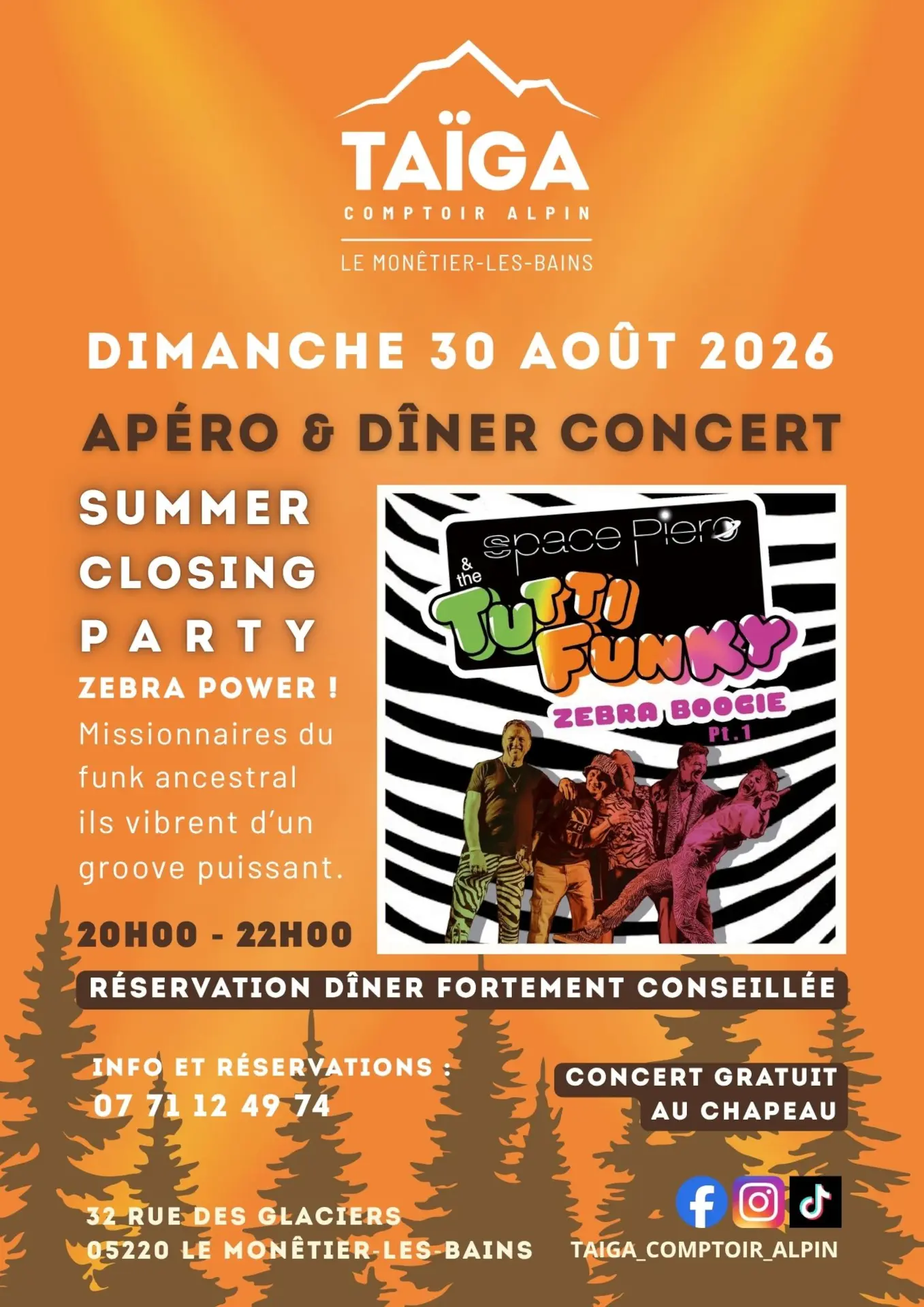 Concert de closing d'été au Taïga