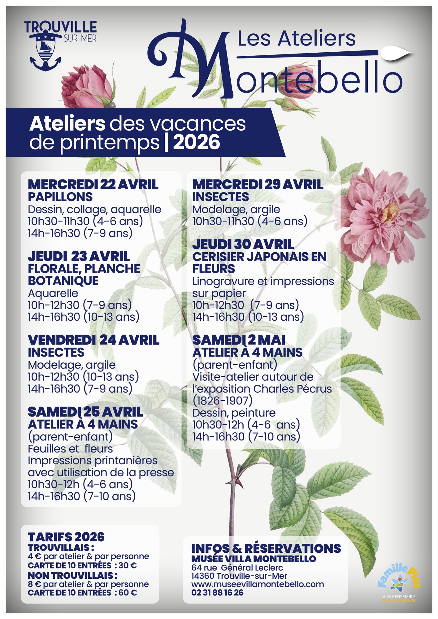 Les ateliers des vacances du Musée Villa Montebello