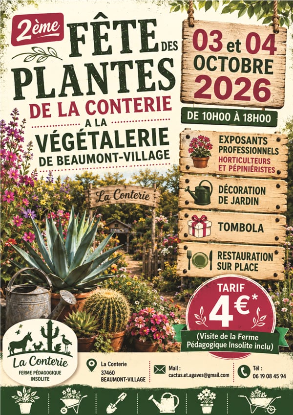 2ème FETE DES PLANTES DE LA CONTERIE A LA VEGETALERIE DE BEAUMONT-VILLAGE