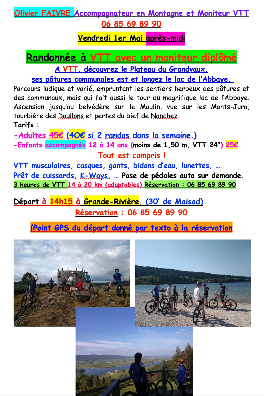Rando VTT : le Grandvaux, lac de l'Abbaye et pâturages