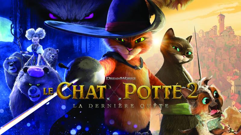 Concert et cinéma de plein air : Le Chat Potté 2; la dernière quête