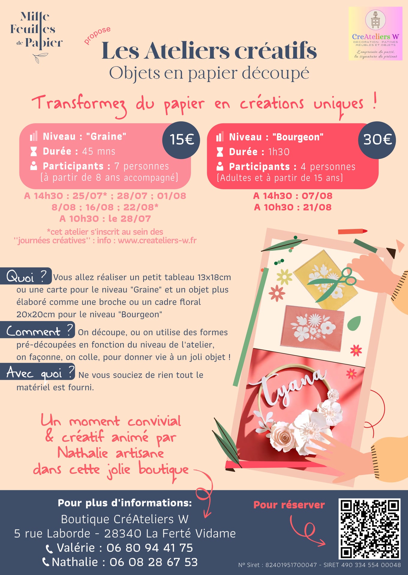 Ateliers Créatifs pour débutant : objets en papier découpé