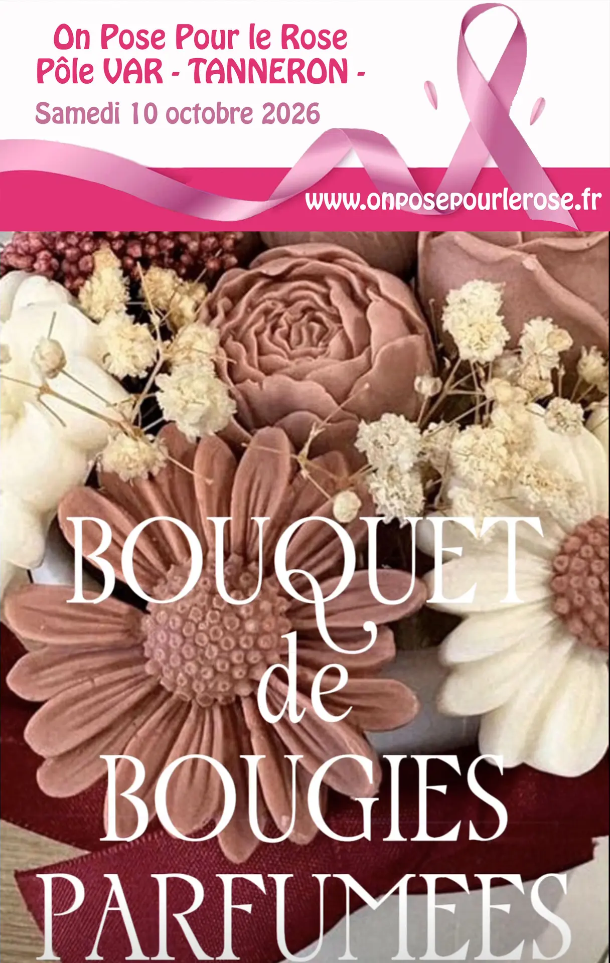 Bougie, bouquet parfumé | On Pose pour le Rose