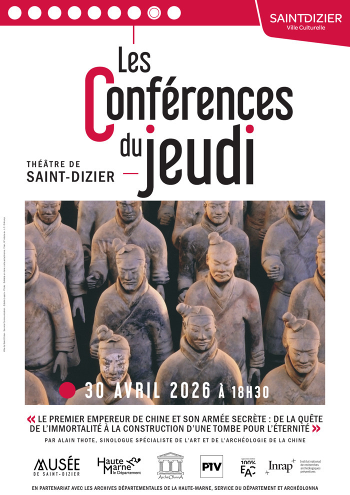 Conférence du Jeudi : le premier empereur de Chine et son armée secrète, de la quête de l’immortalité à la construction d’une tombe pour l’éternité.