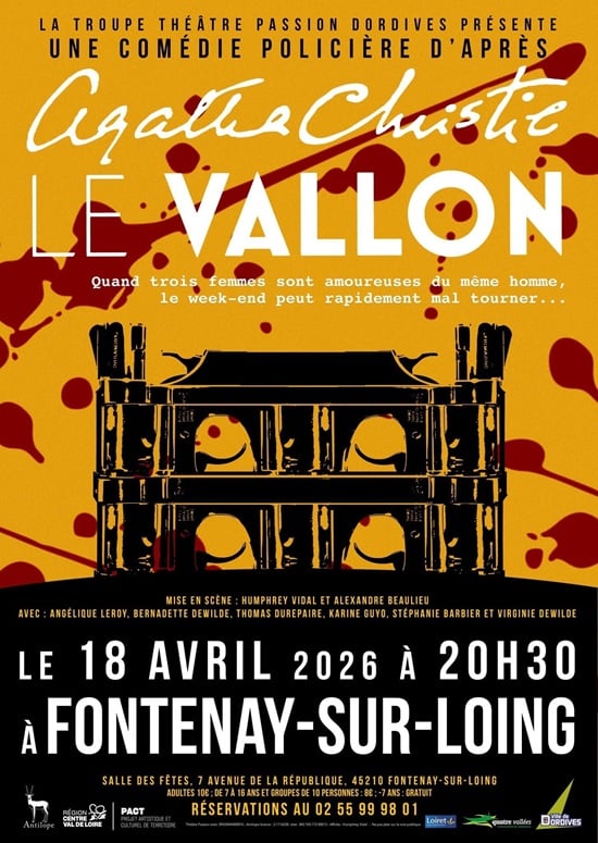 Théâtre : "Le Vallon" Agatha Christie