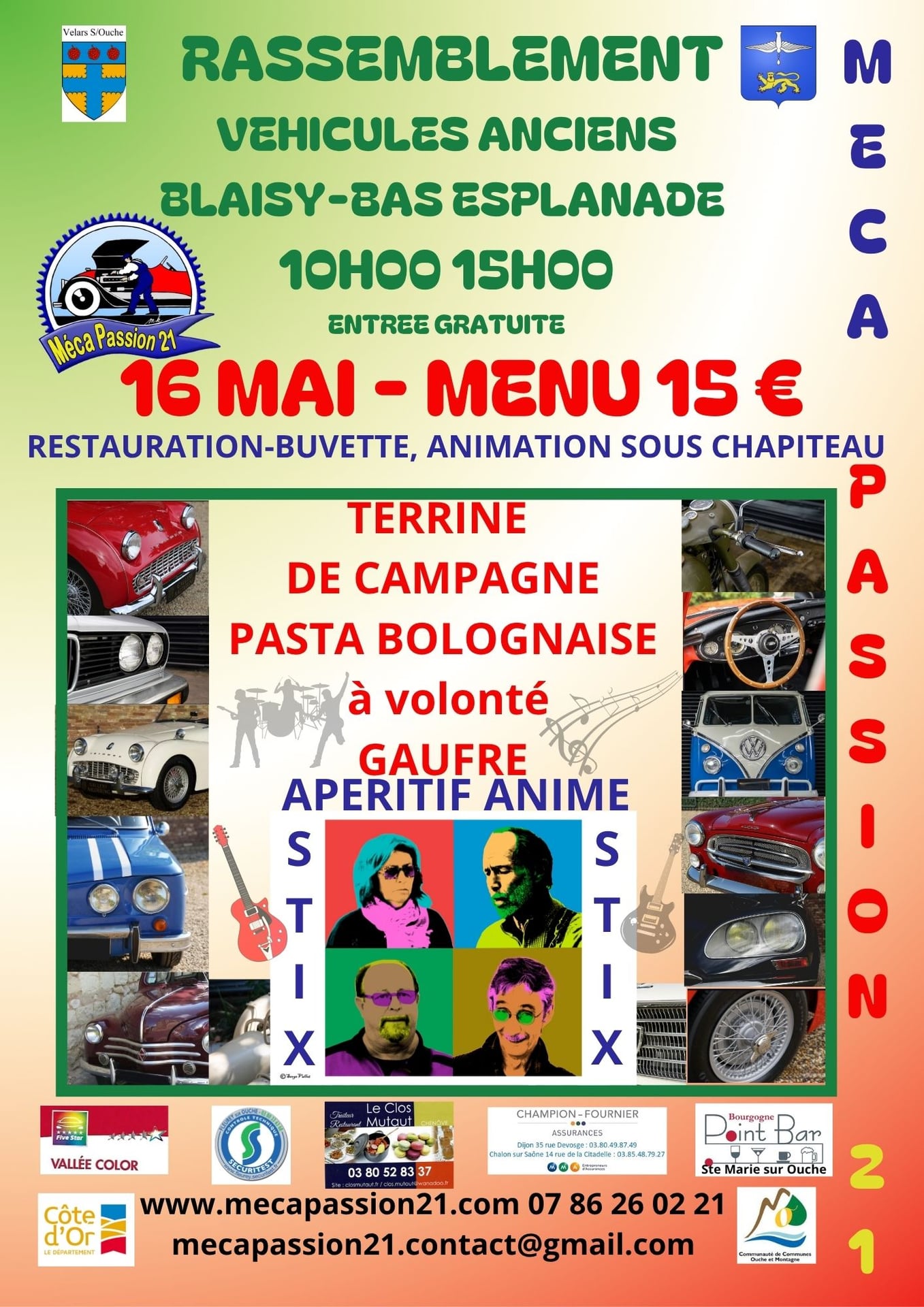 Concert et rassemblement de véhicules anciens