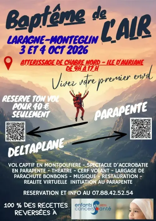 Week-end caritatif - baptêmes de vol libre