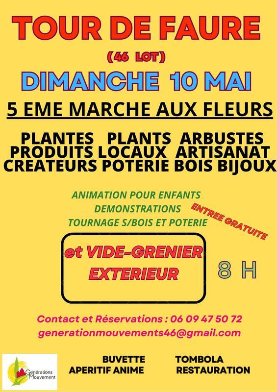 Vide grenier - fête des fleurs - artisanat - produits locaux