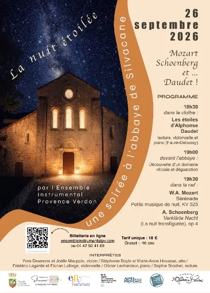 Concert de l'Ensemble Instrumental Provence Verdon : "La Nuit étoilée"