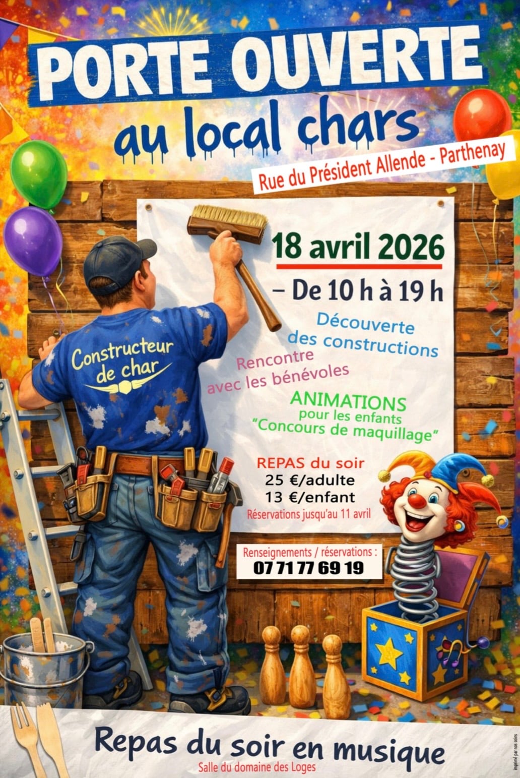 Portes ouvertes au local des constructeurs de chars