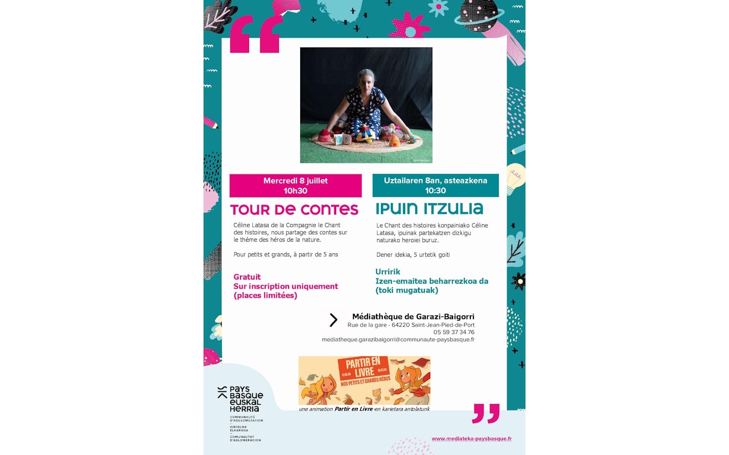 Tour de contes à la médiathèque