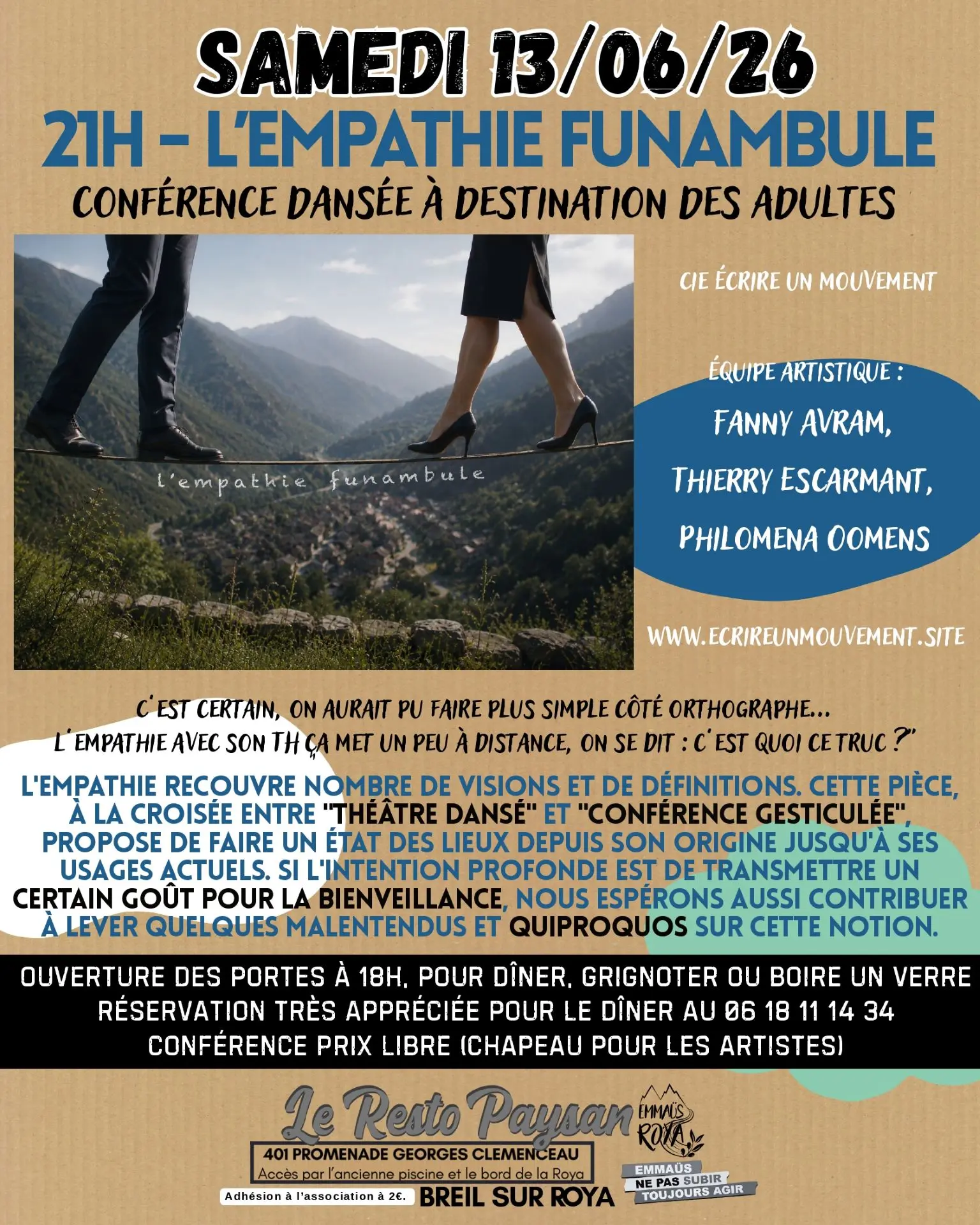 Resto paysan : conférence dansée