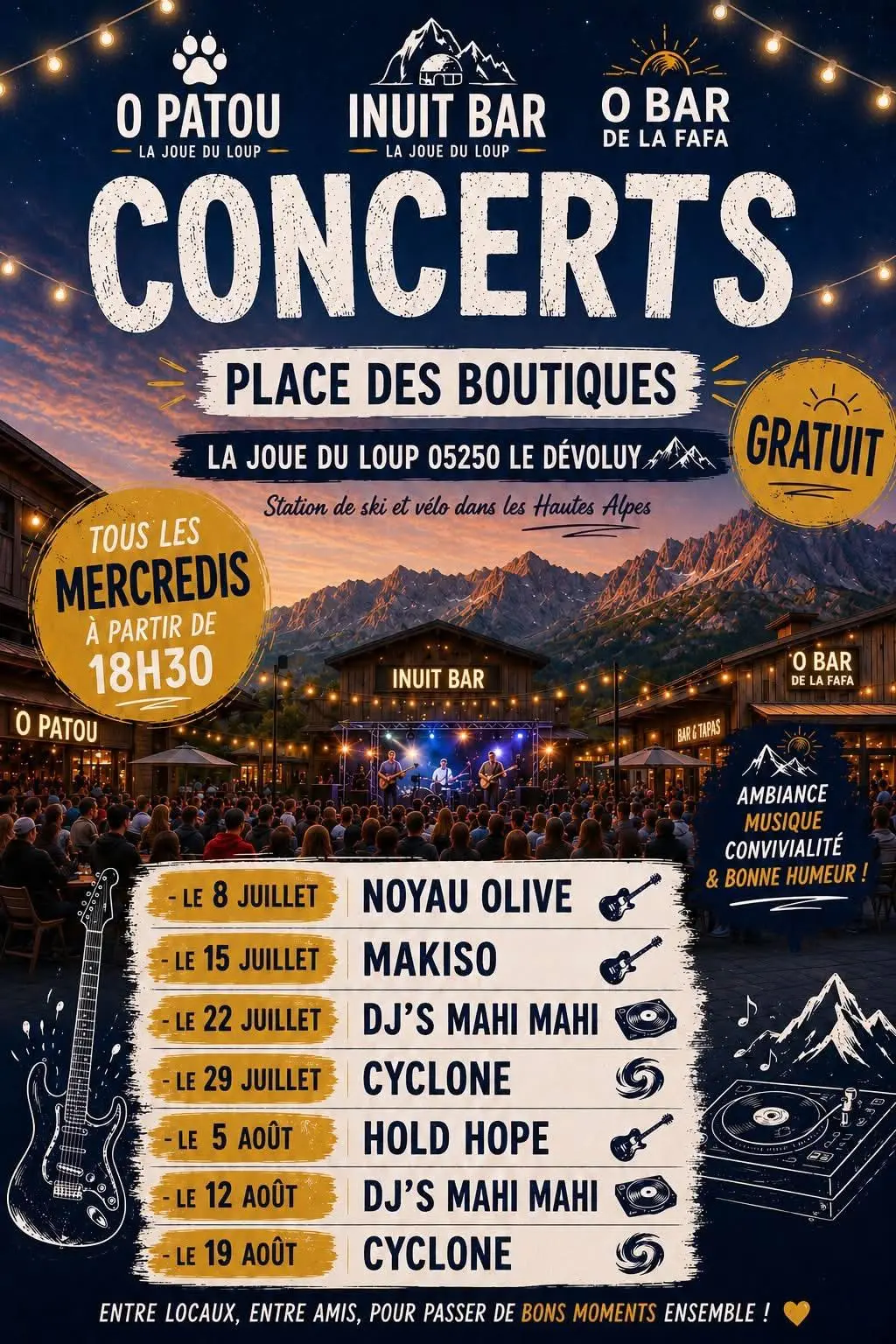 Les concerts de la Place des Boutiques