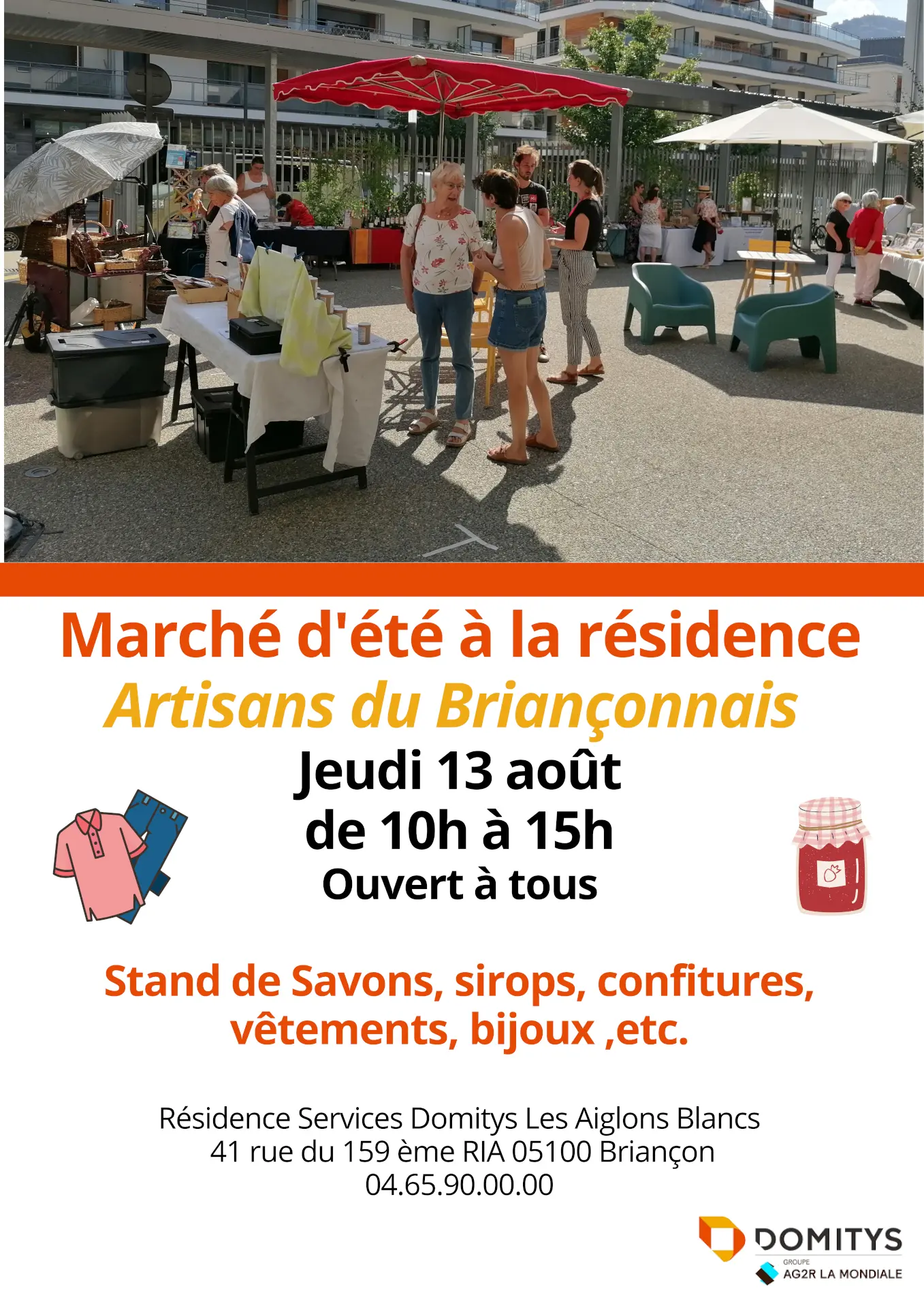 Marché d'été à la Résidence Domitys