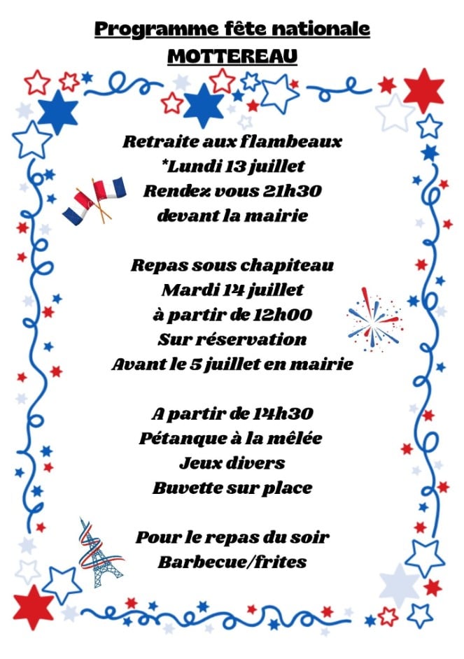 Fête Nationale à Mottereau