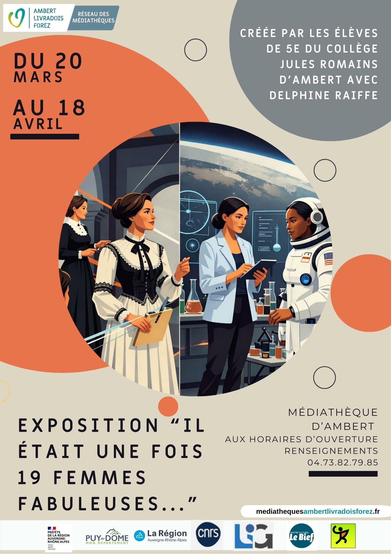 Exposition "Il était une fois 19 femmes fabuleuses..." - Femmes et sciences