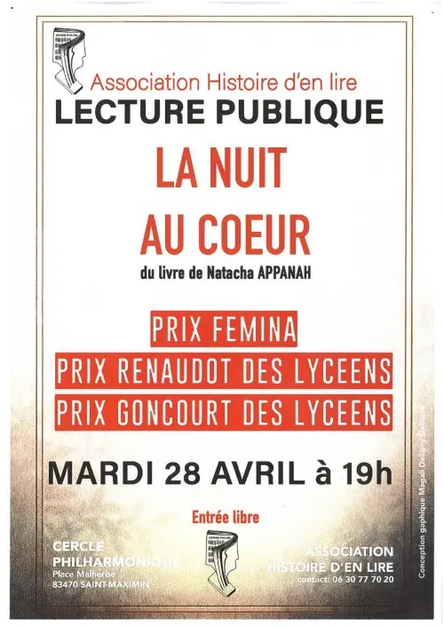 Lecture publique La nuit au coeur de Natacha Appanah