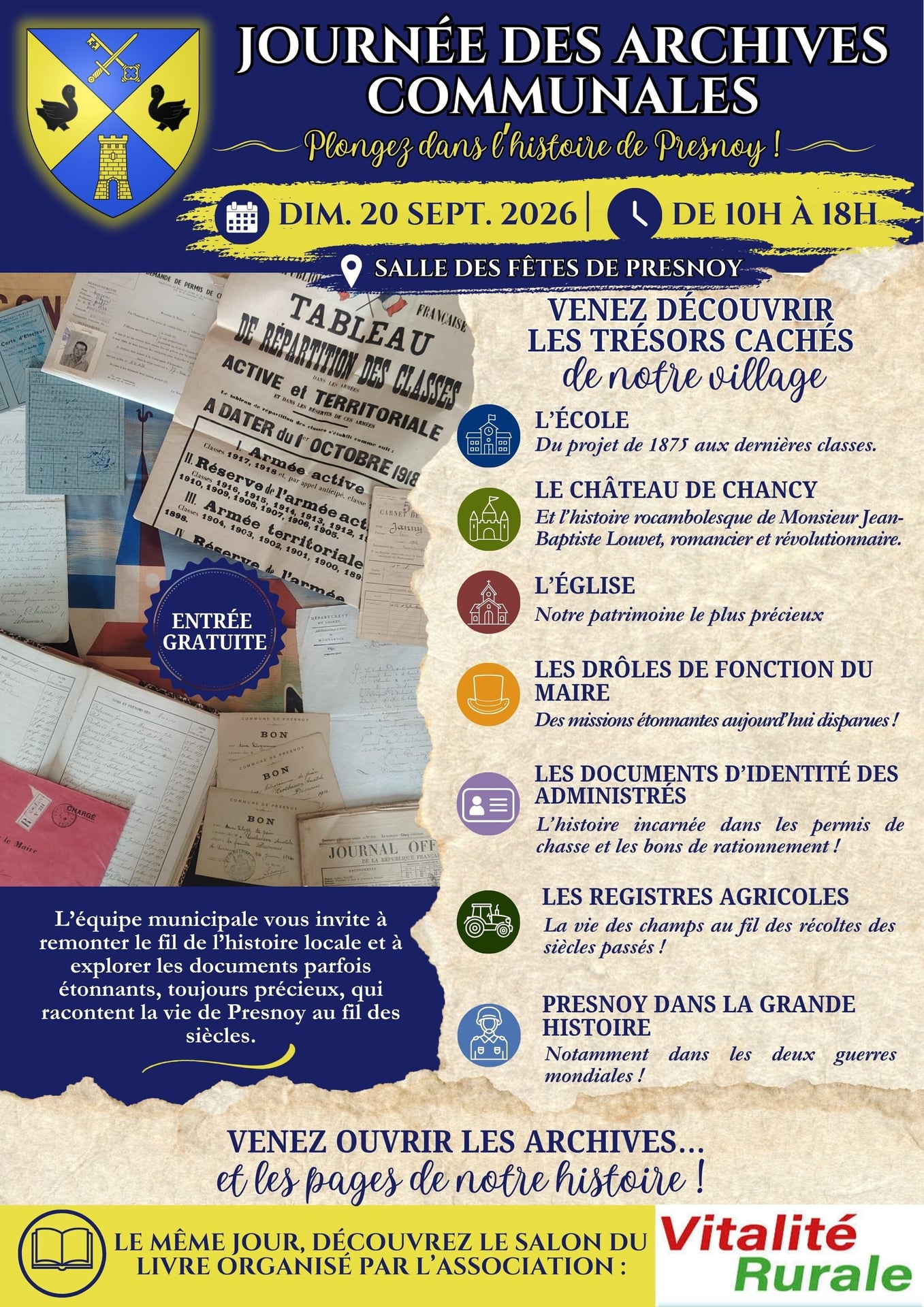 Journée des archives municipales et salon du livre spécial Histoire