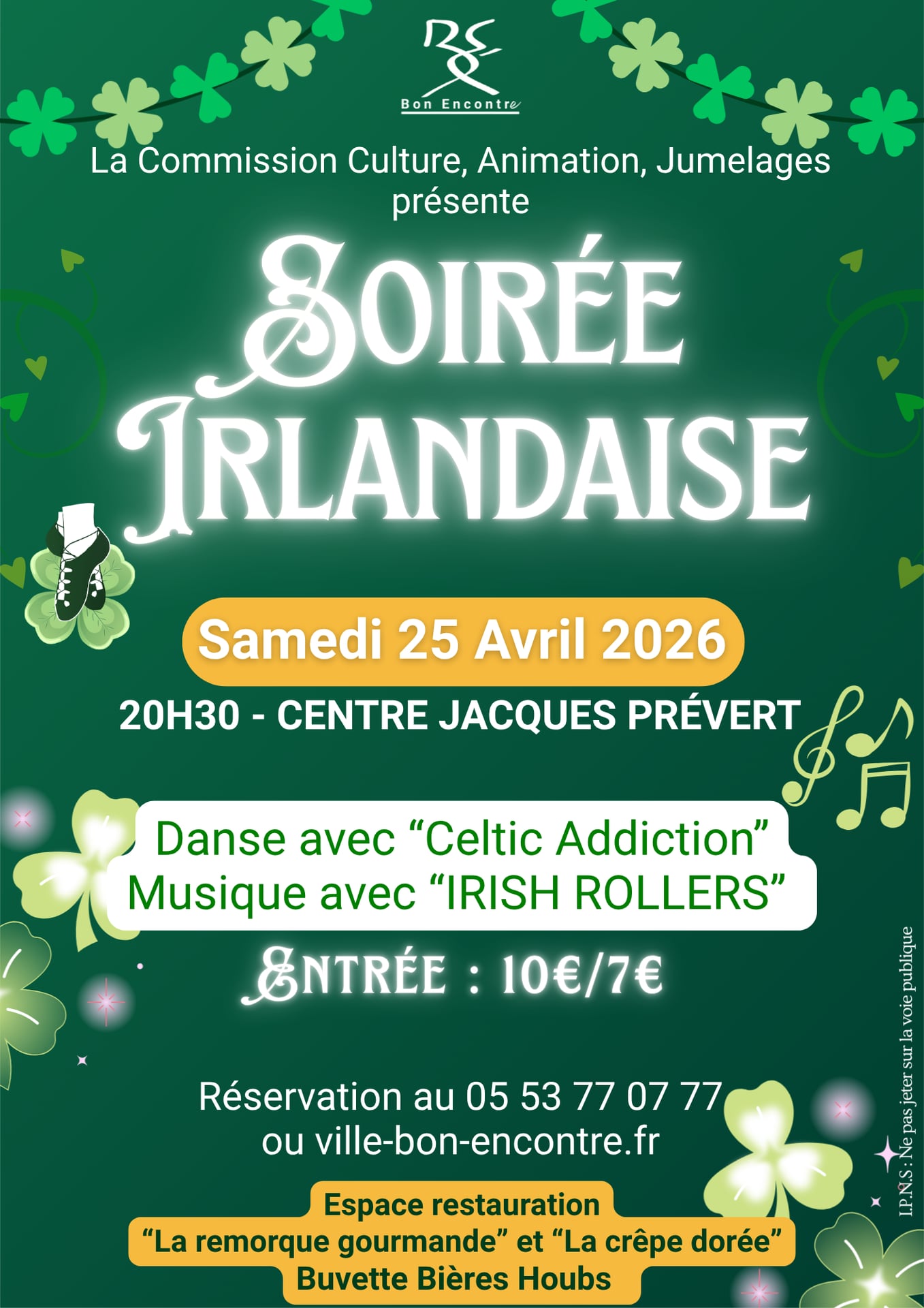 Soirée Irlandaise - Danse avec les arts