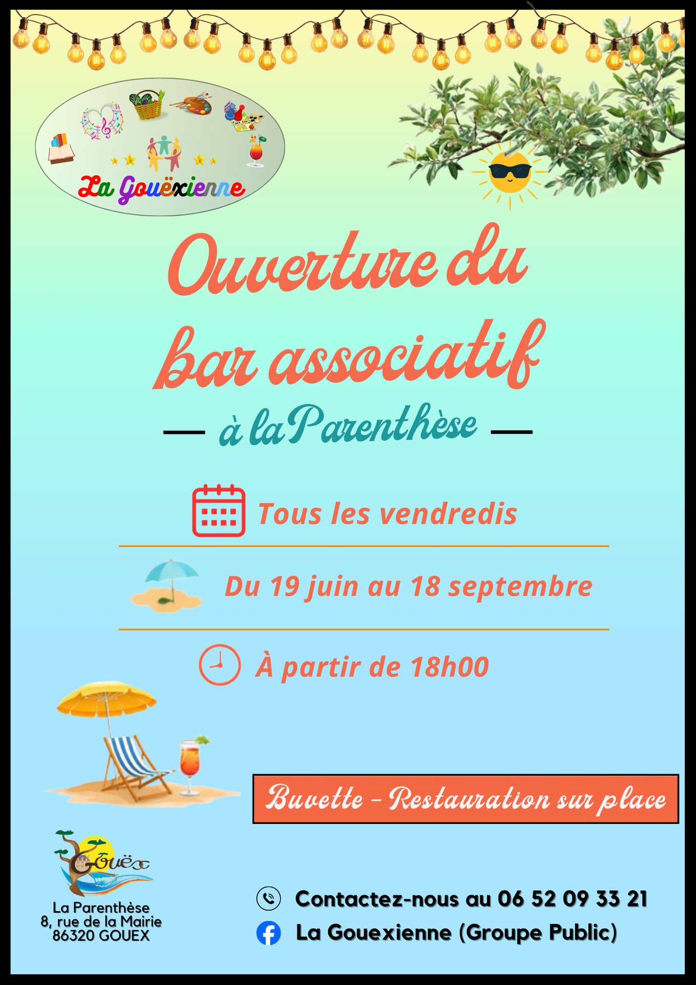 OUVERTURE DU BAR ASSOCIATIF