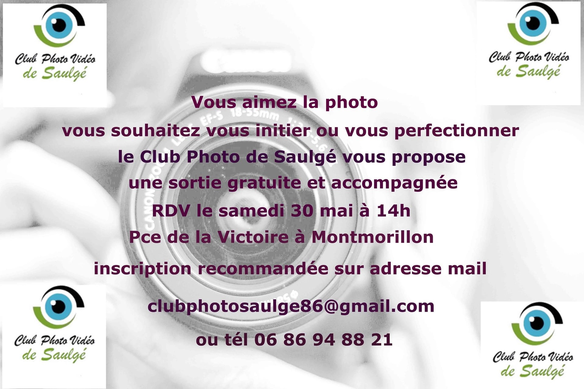 Sortie Photo. Découverte, initiation, perfectionnement