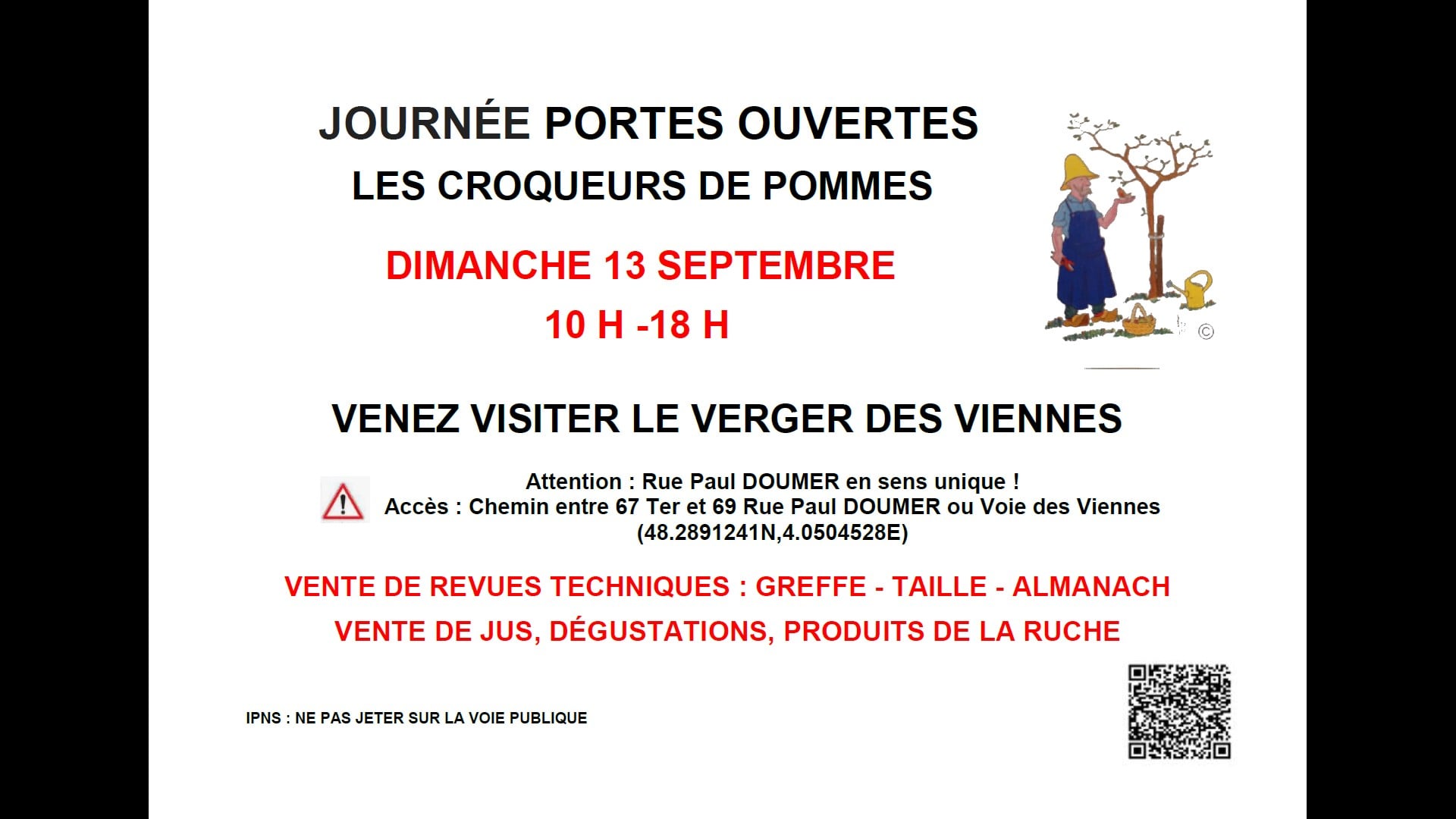 Journée portes ouvertes au verger des Viennes des Croqueurs de Pommes