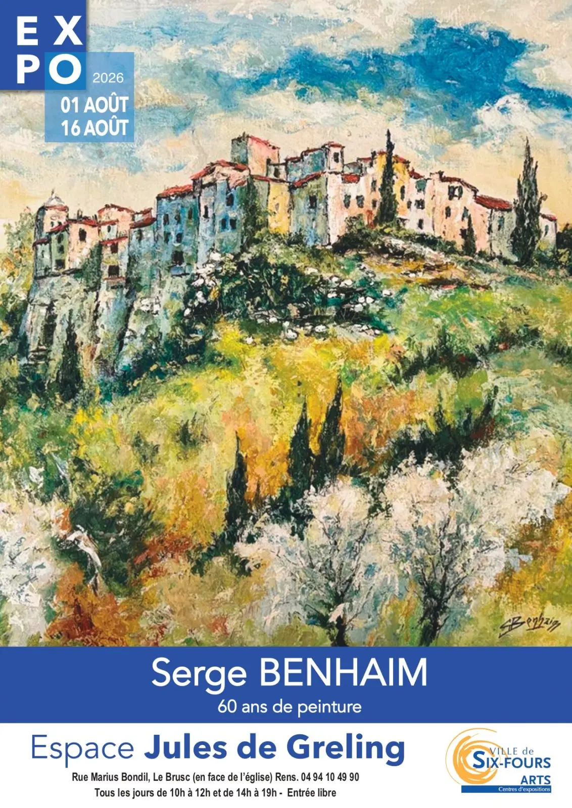 Exposition "60 ans de peinture" de Serge Benhaim