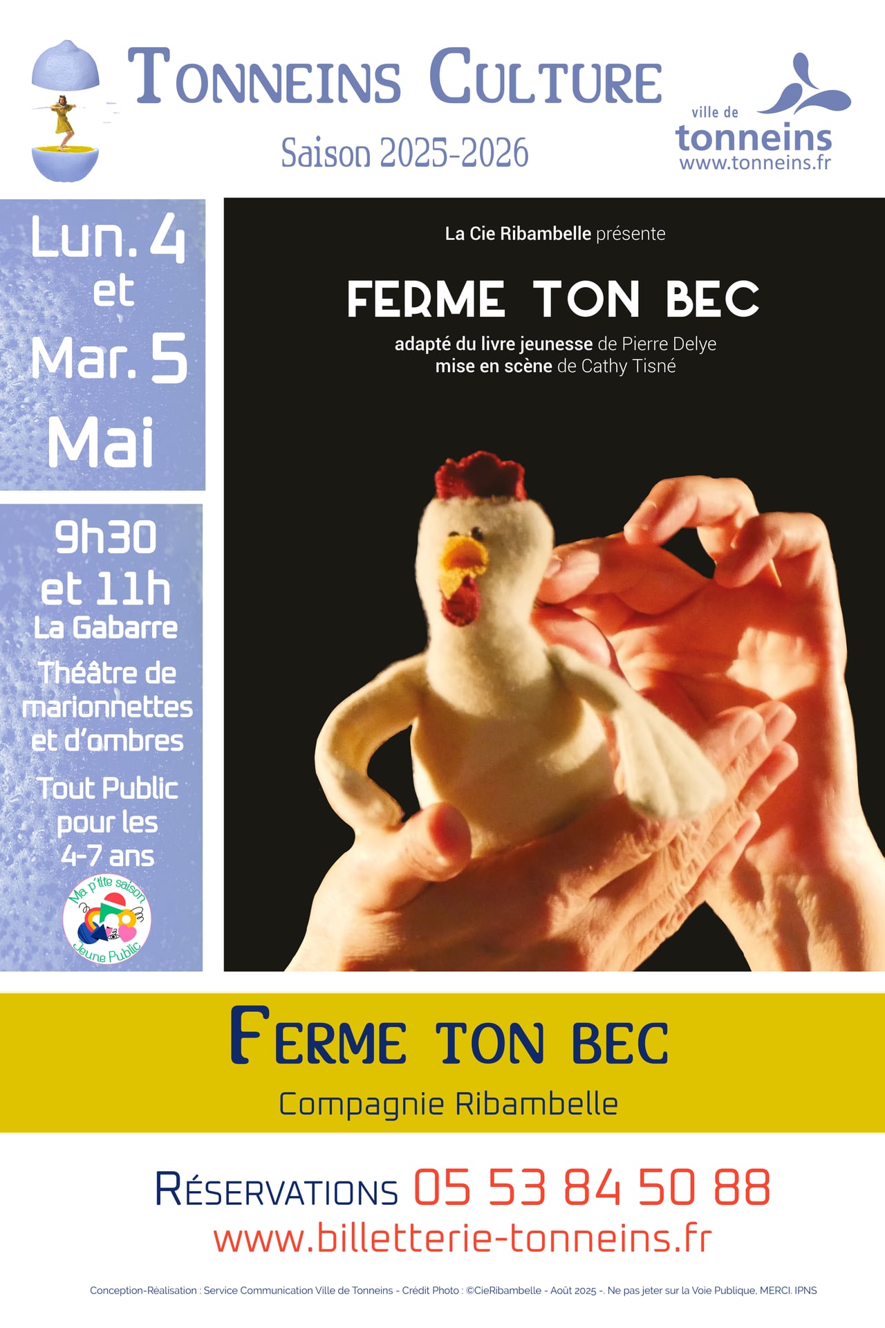 Théâtre de marionnettes et d'ombres - "Ferme ton bec"