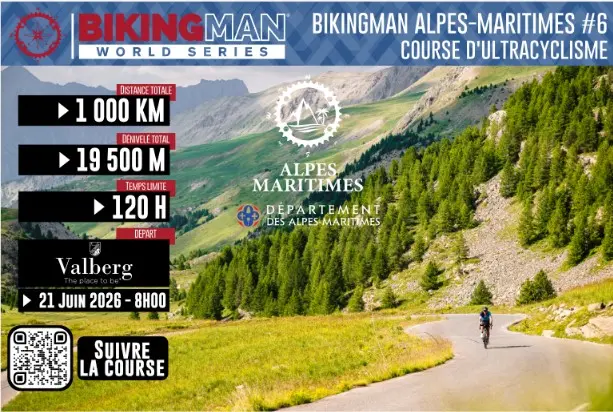BikingMan course d'ultracyclisme de passage dans le Buëch