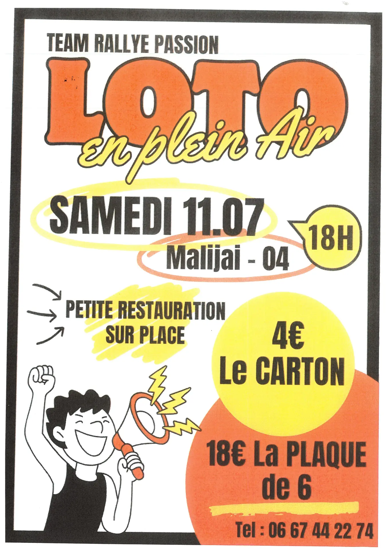 Loto en plein air à Malijai