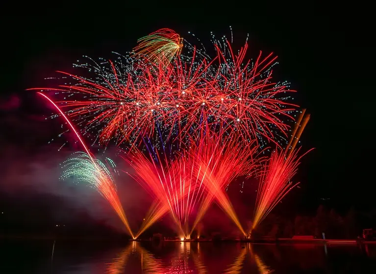 Feux d’artifice sur la plage
