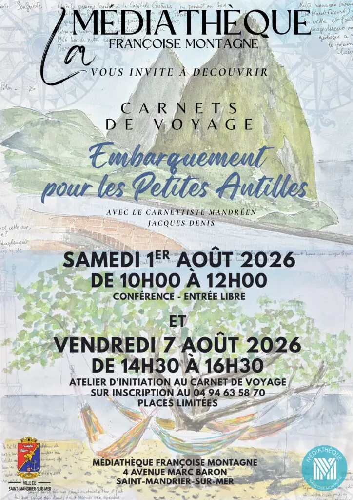 Conférence " Carnet de voyage" : Jacques Denis "Embarquement pour les petites Antilles" "