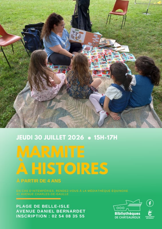 Marmite à histoires à la plage