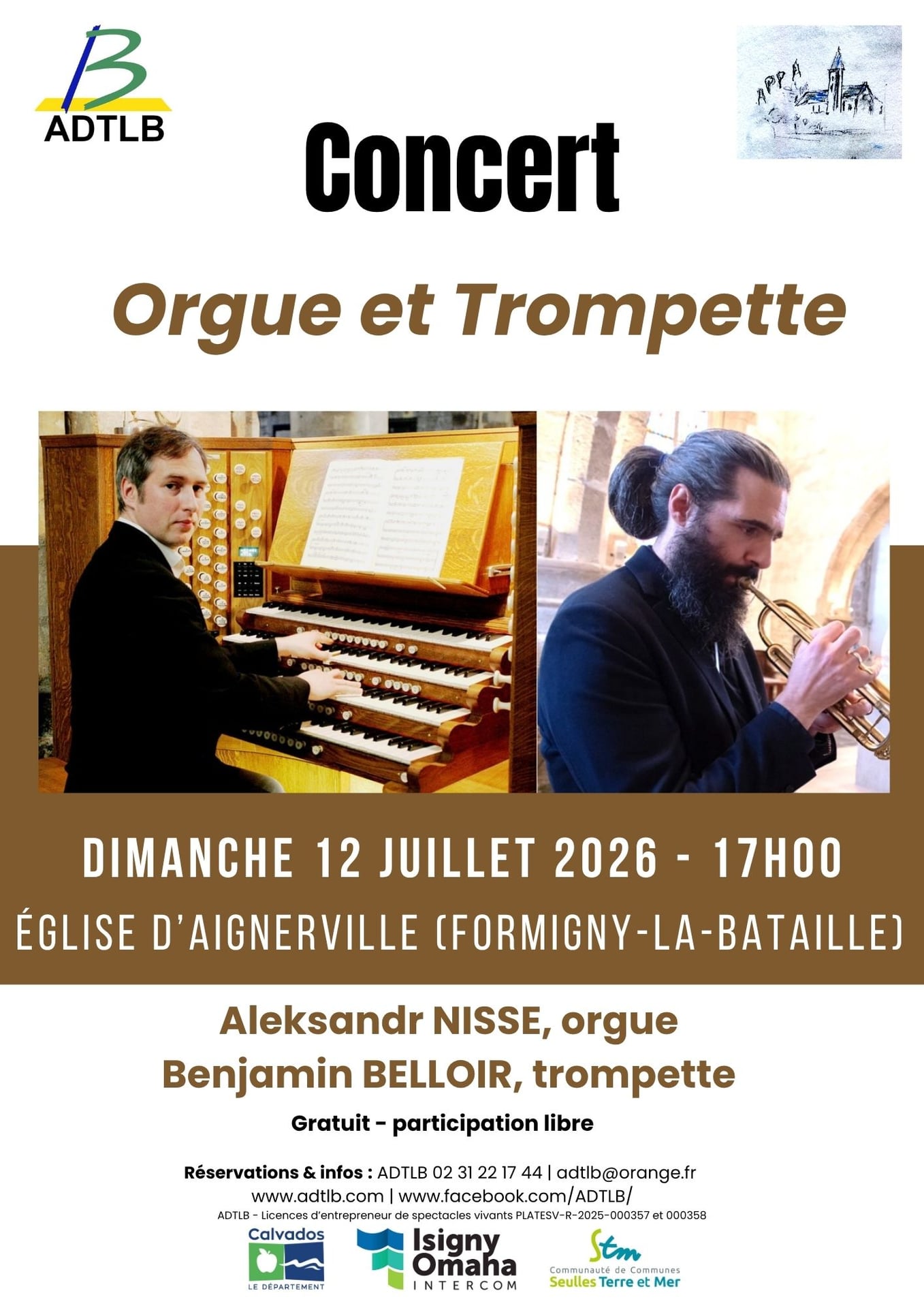 Concert orgue et trompette par Aleksandr NISSE et Benjamin BELLOIR