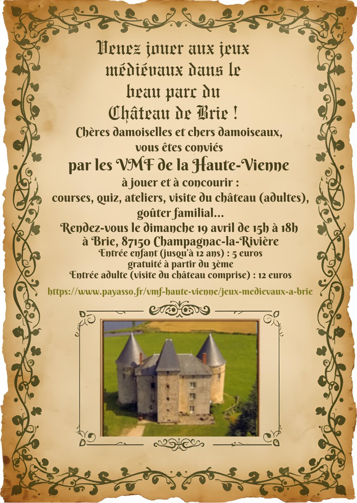 Jeux Médiévaux au Château de Brie