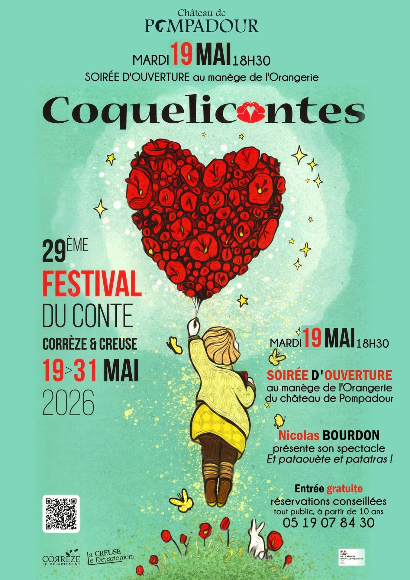 Coquelicontes : Soirée de lancement à Pompadour