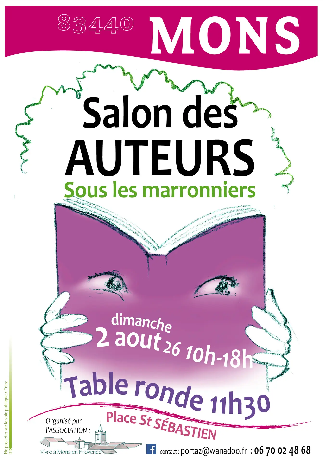 Le salon des auteurs sous les marronniers