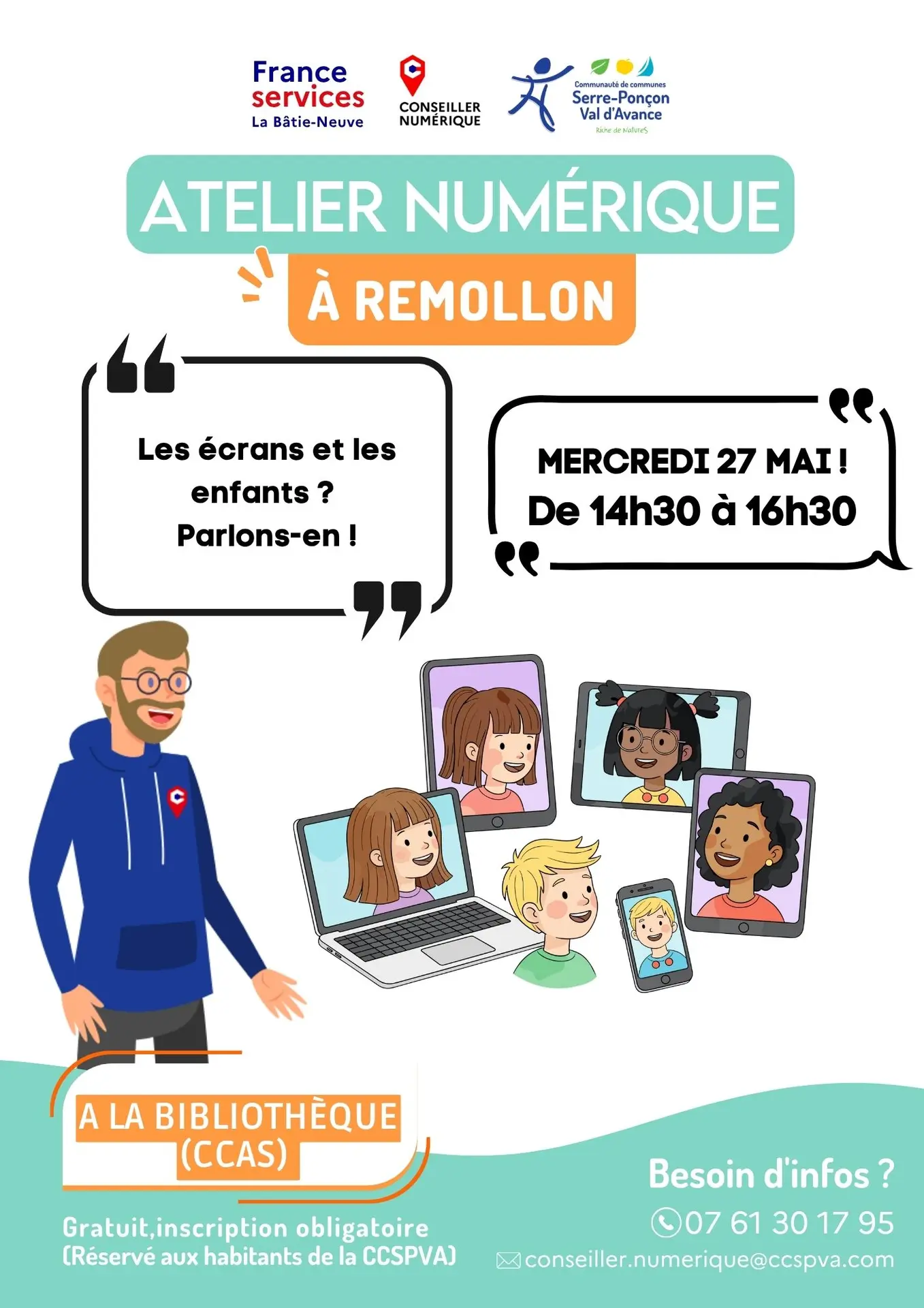 Atelier numérique "Les écrans et les enfants, parlons-en"