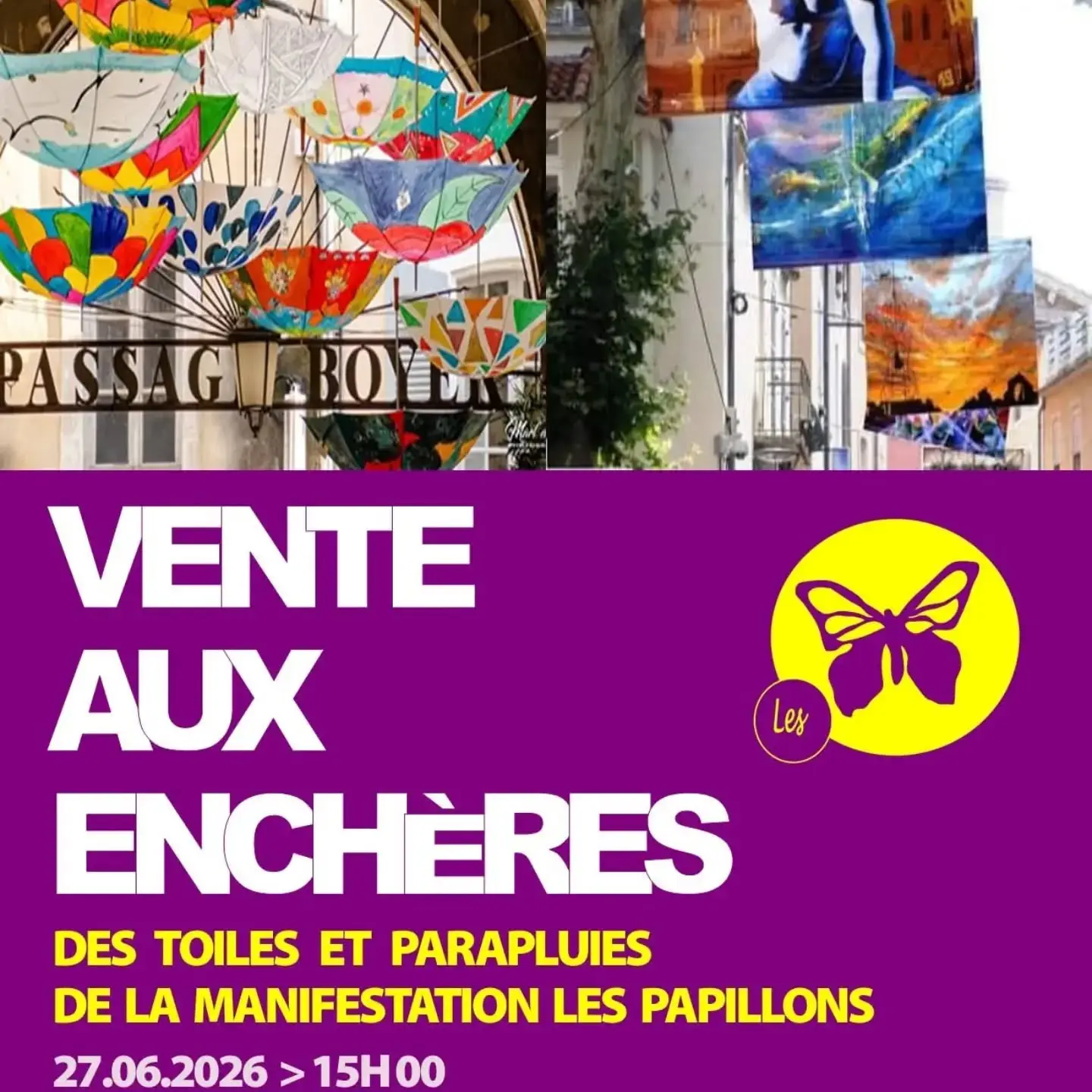 Vente aux enchères du Festival les Papillons
