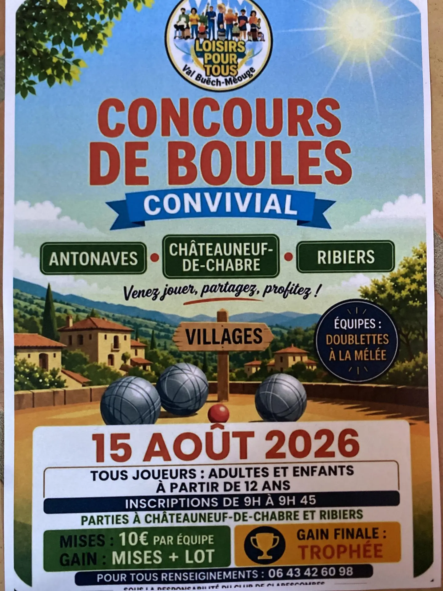 Concours de boules convivial
